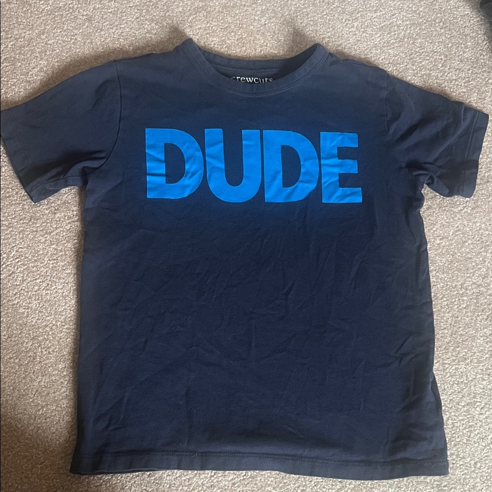 SS boys Jcrew “DUDE” tshirt M